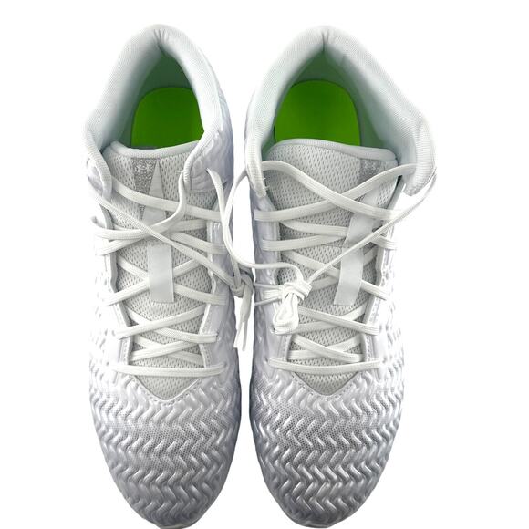 Under Armour Men\'s White Metallic Silver Spotlight Hammer Cleats Size 13 main image 4